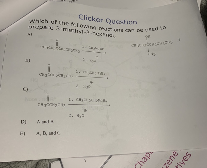 Solved Clicker Question Which of the following reactions can | Chegg.com