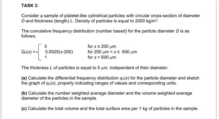 A) Cumulative frequency particle size distributions (volume weighted)