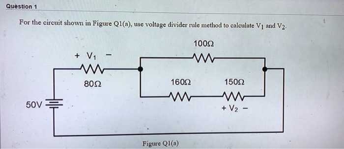 Solved Question 1 For the circuit shown in Figure Q1(a), use | Chegg.com