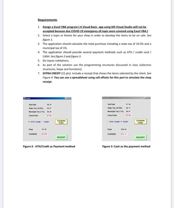1. Description: Design a shop calculator application | Chegg.com