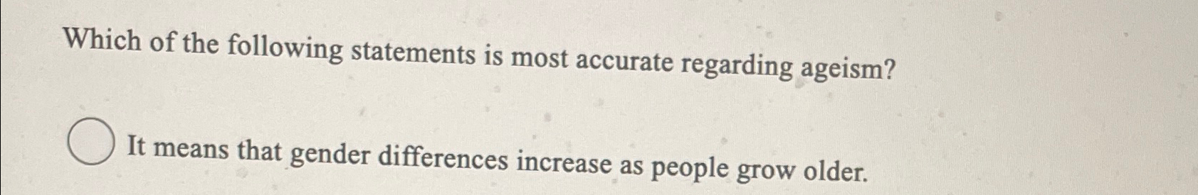 Solved Which of the following statements is most accurate | Chegg.com