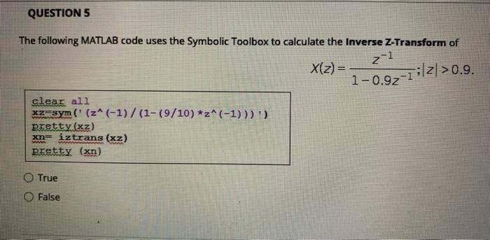 Z transform matlab 2025 code