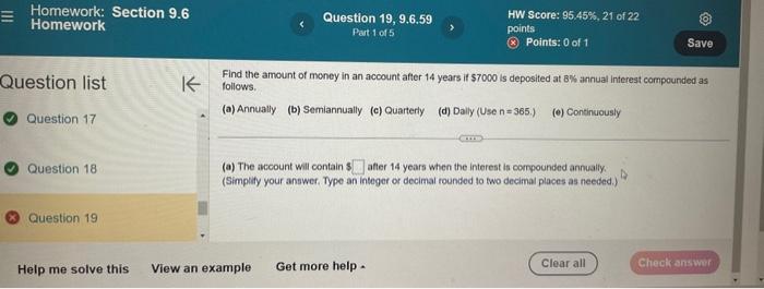 Solved Find the amount of money in an account after 14 years | Chegg.com
