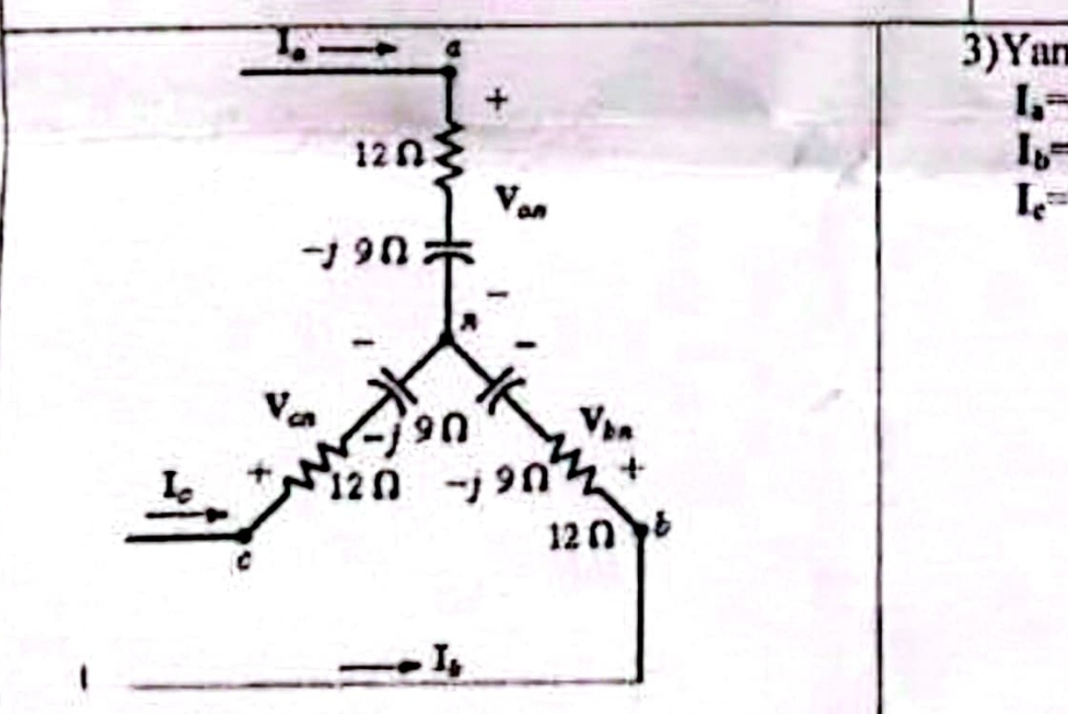 Solved Find the values of the currents Ia and Ib Ic | Chegg.com