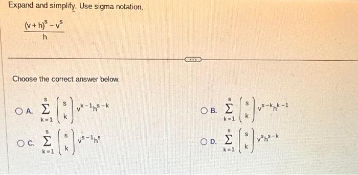 solved-expand-and-simplify-use-sigma-notation-h-v-h-5-v5-chegg