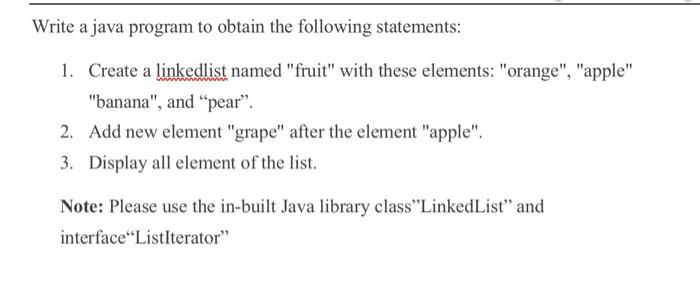 Solved Write a java program to obtain the following | Chegg.com