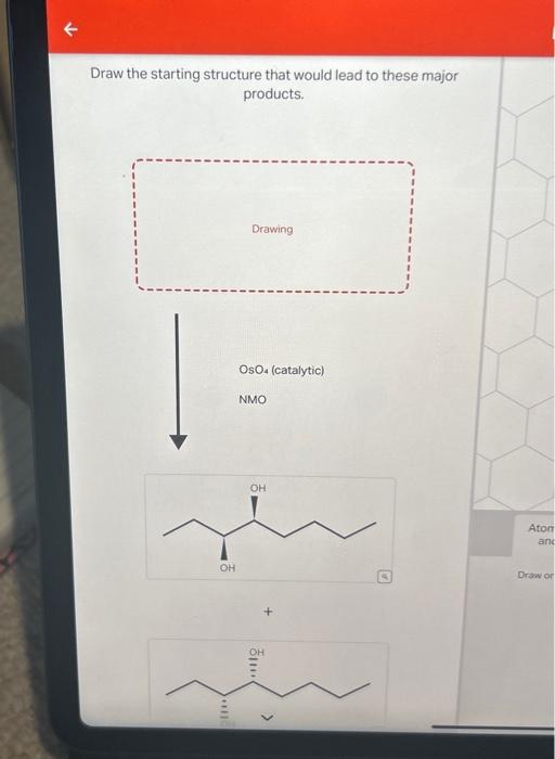 Solved Draw the starting structure that would lead to these | Chegg.com