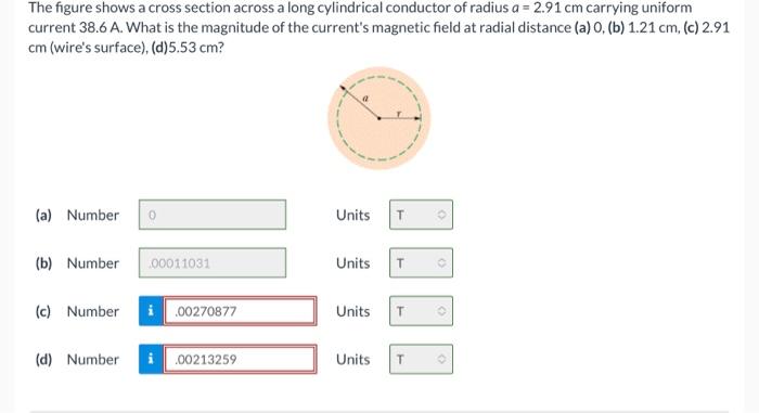 Solved The figure shows a cross section across a long | Chegg.com