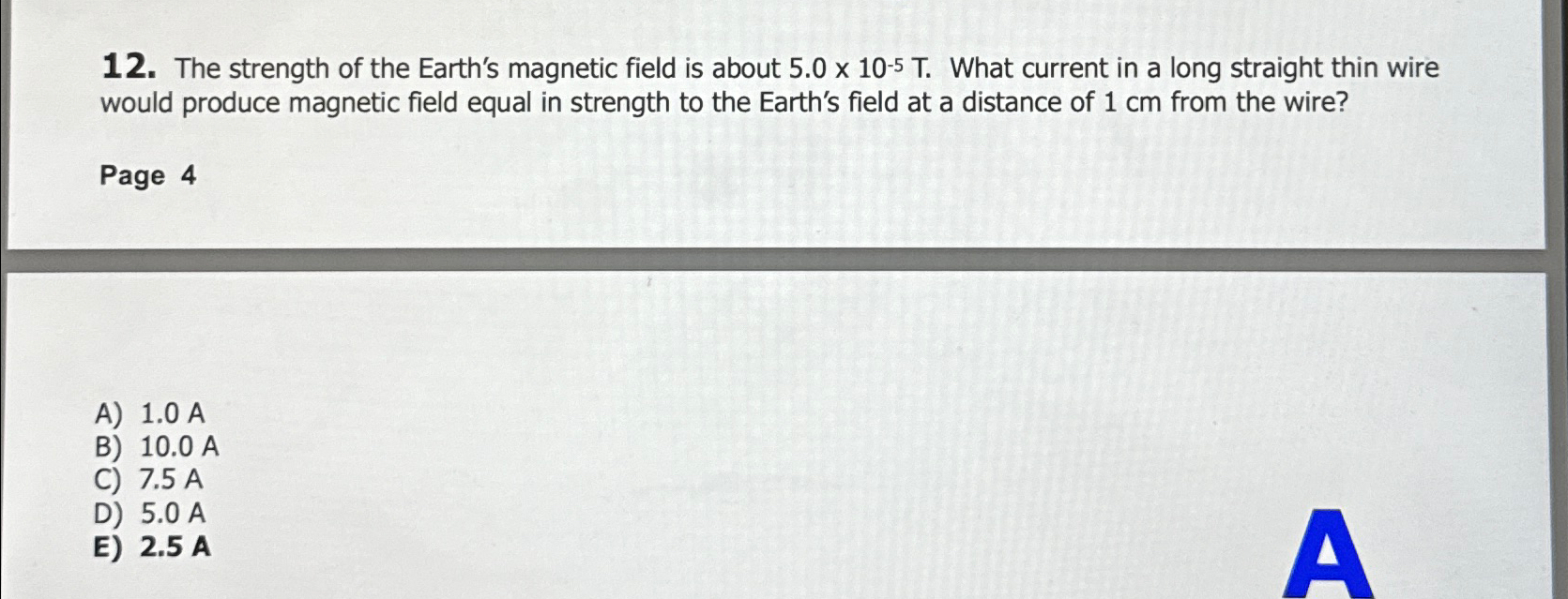 Solved The strength of the Earth's magnetic field is about | Chegg.com