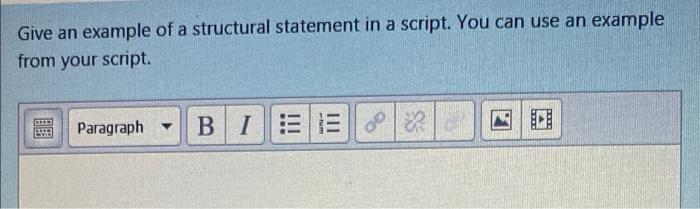 Solved Give an example of a structural statement in a | Chegg.com
