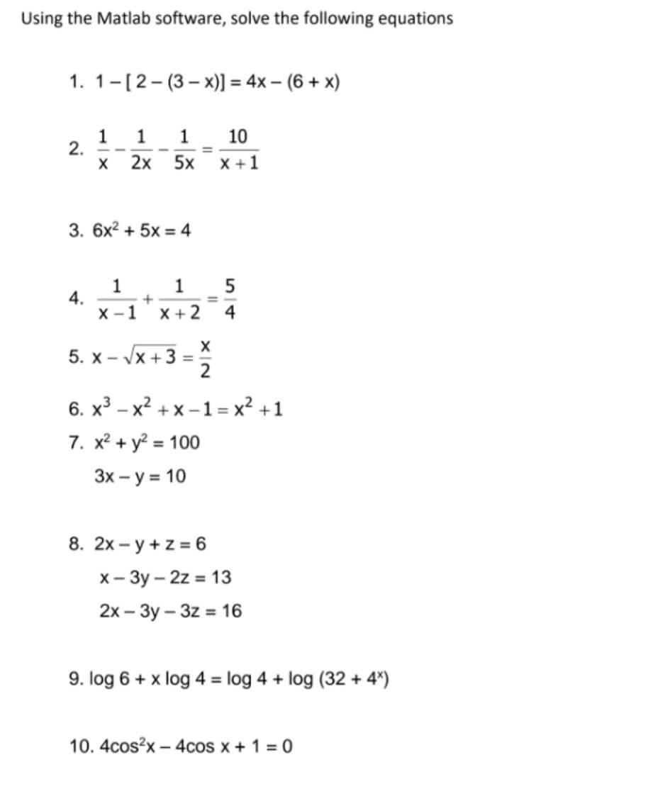 solved-using-the-matlab-software-solve-the-following-chegg