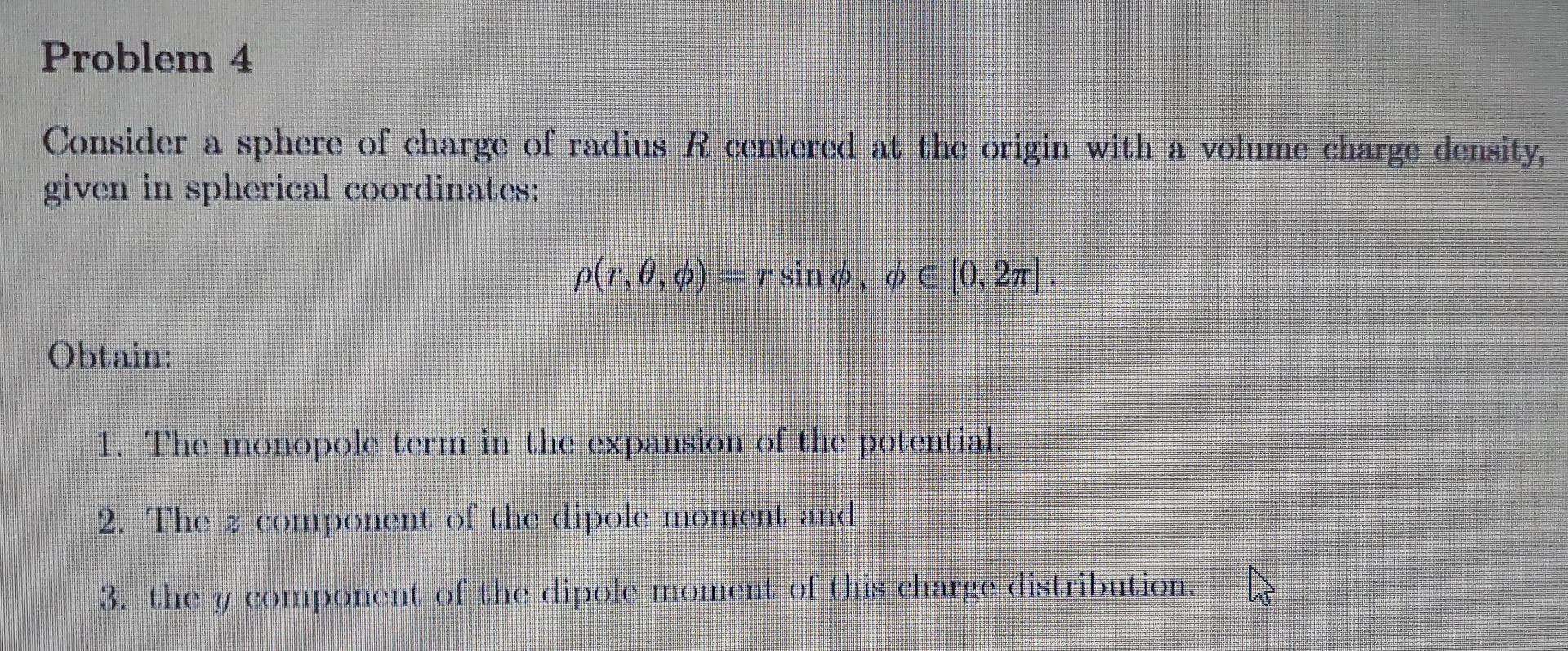 Solved Consider a sphere of charge of radius \\( R \\) | Chegg.com