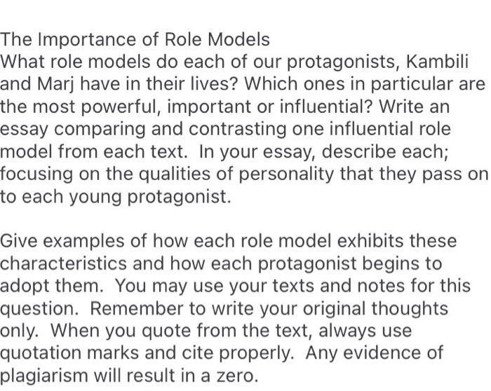 good role model essay