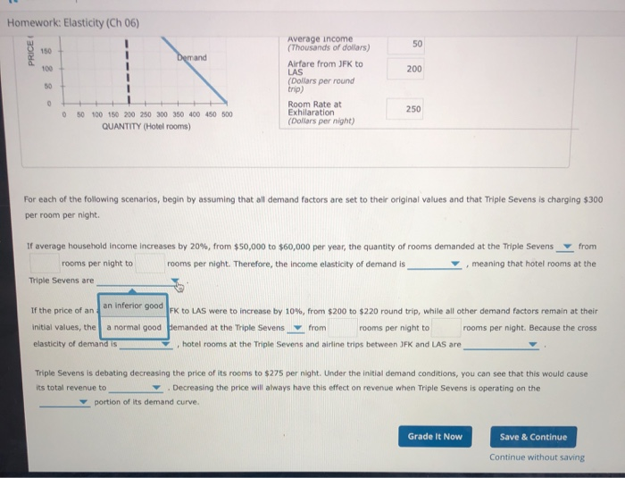 Elasticity homework picture