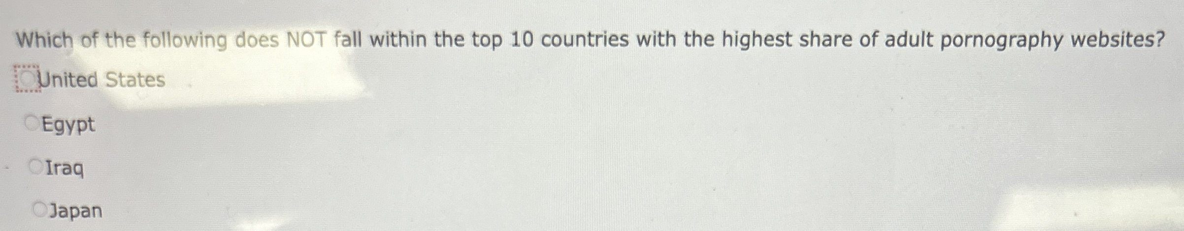 Solved Which of the following does NOT fall within the top | Chegg.com