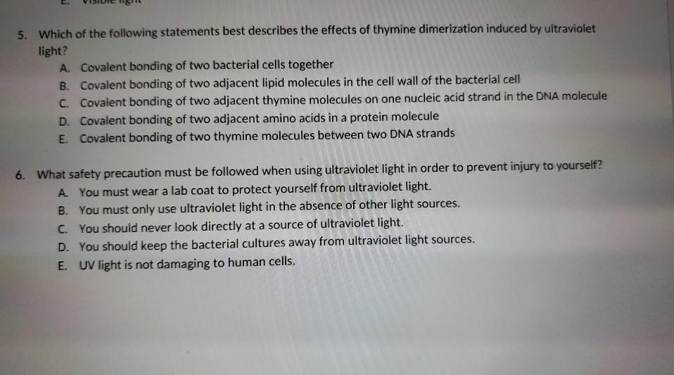 Solved 5. Which of the following statements best describes | Chegg.com