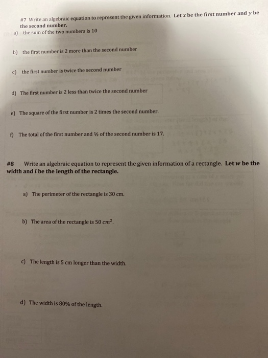 solved-7-write-an-algebraic-equation-to-represent-the-given-chegg