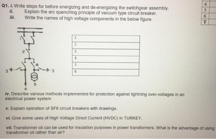 Solved Q1 1 Write Steps For Before Energizing And De En Chegg Com