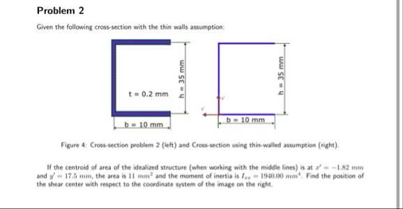 Solved Problem 2Given the following cross-section with the | Chegg.com