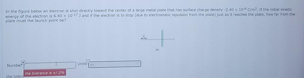 Solved In the figure below an electron is shot directly | Chegg.com