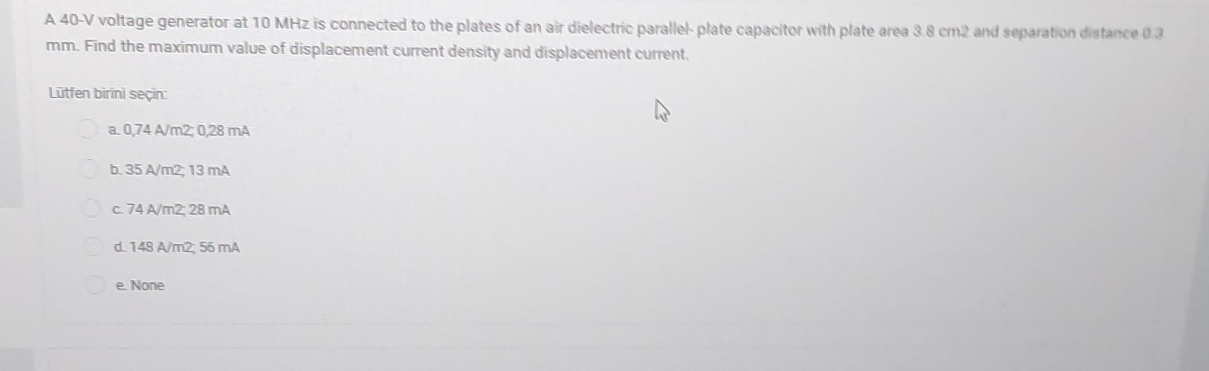 Solved A 40−V voltage generator at 10MHz is connected to the | Chegg.com