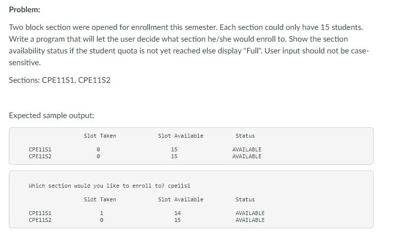 Solved Code in C++: Two block sections were opened for | Chegg.com