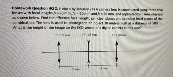 Solved Homework Question HQ 2. (return by January 24) A | Chegg.com