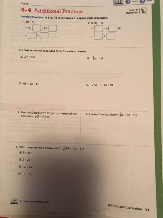 practice and problem solving leveled practice answer key