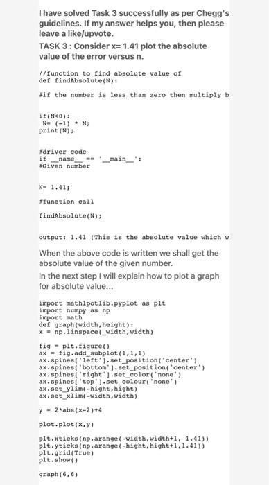 Solved I found a solution to the task 3 of my assignment and | Chegg.com