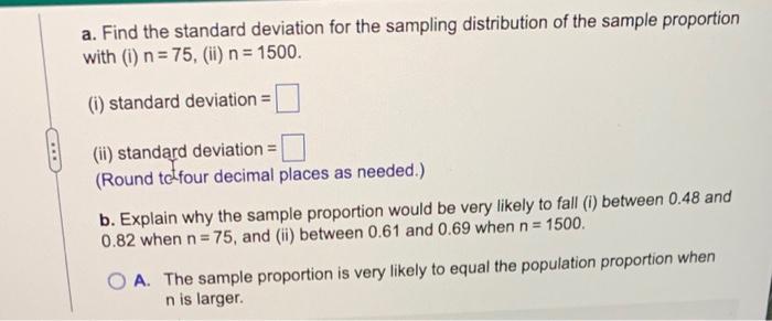 Solved The Figure Illustrates Two Sampling Distributions For | Chegg.com