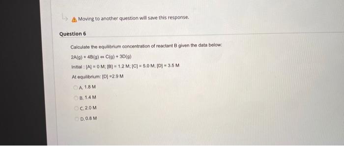 Solved Calculate The Equilibrium Concentration Of Reactant B | Chegg.com