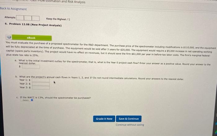 Solved UW Estimation and Risk Analysis Back to Assignment | Chegg.com