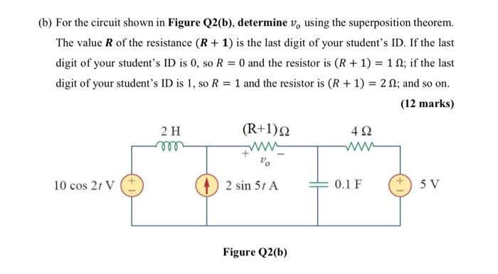 Solved (b) For The Circuit Shown In Figure Q2(b), Determine | Chegg.com