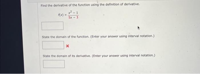 Solved Find the derivative of the function using the | Chegg.com