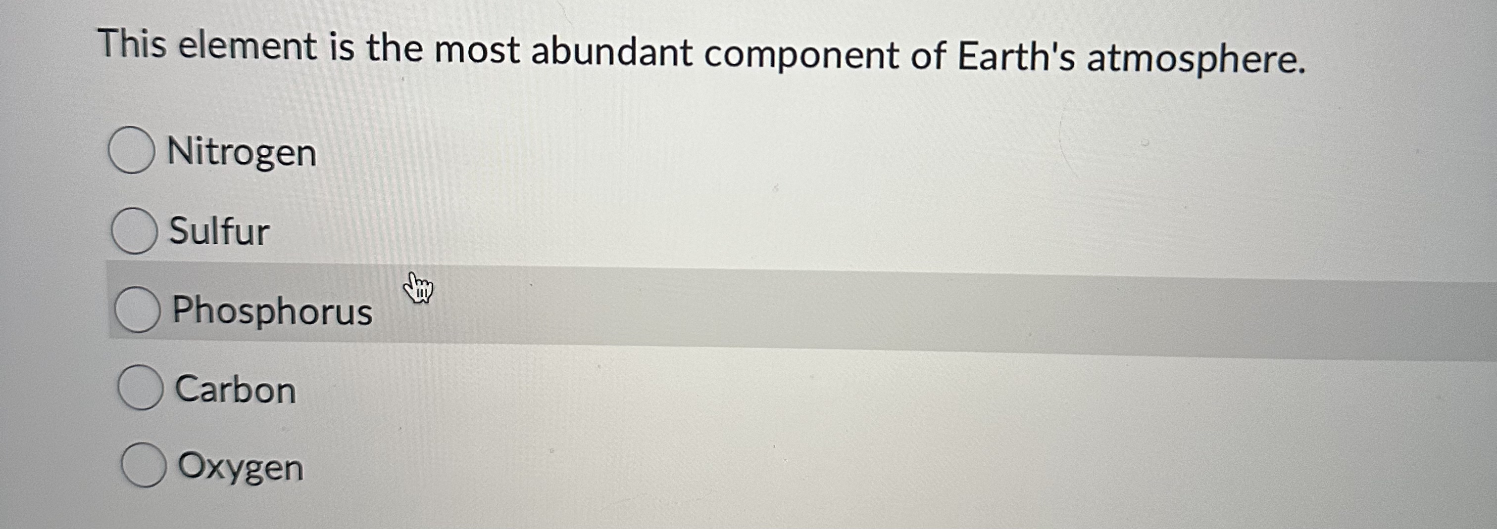 Solved This element is the most abundant component of | Chegg.com
