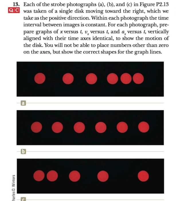 Solved 13. Each of the strobe photographs (a), (b), and (c)