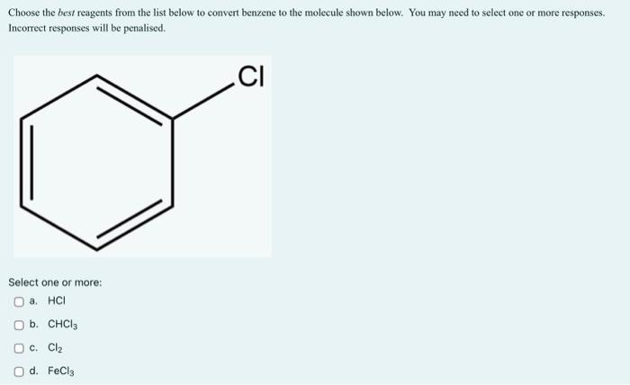 Solved Choose the best reagents from the list below to | Chegg.com