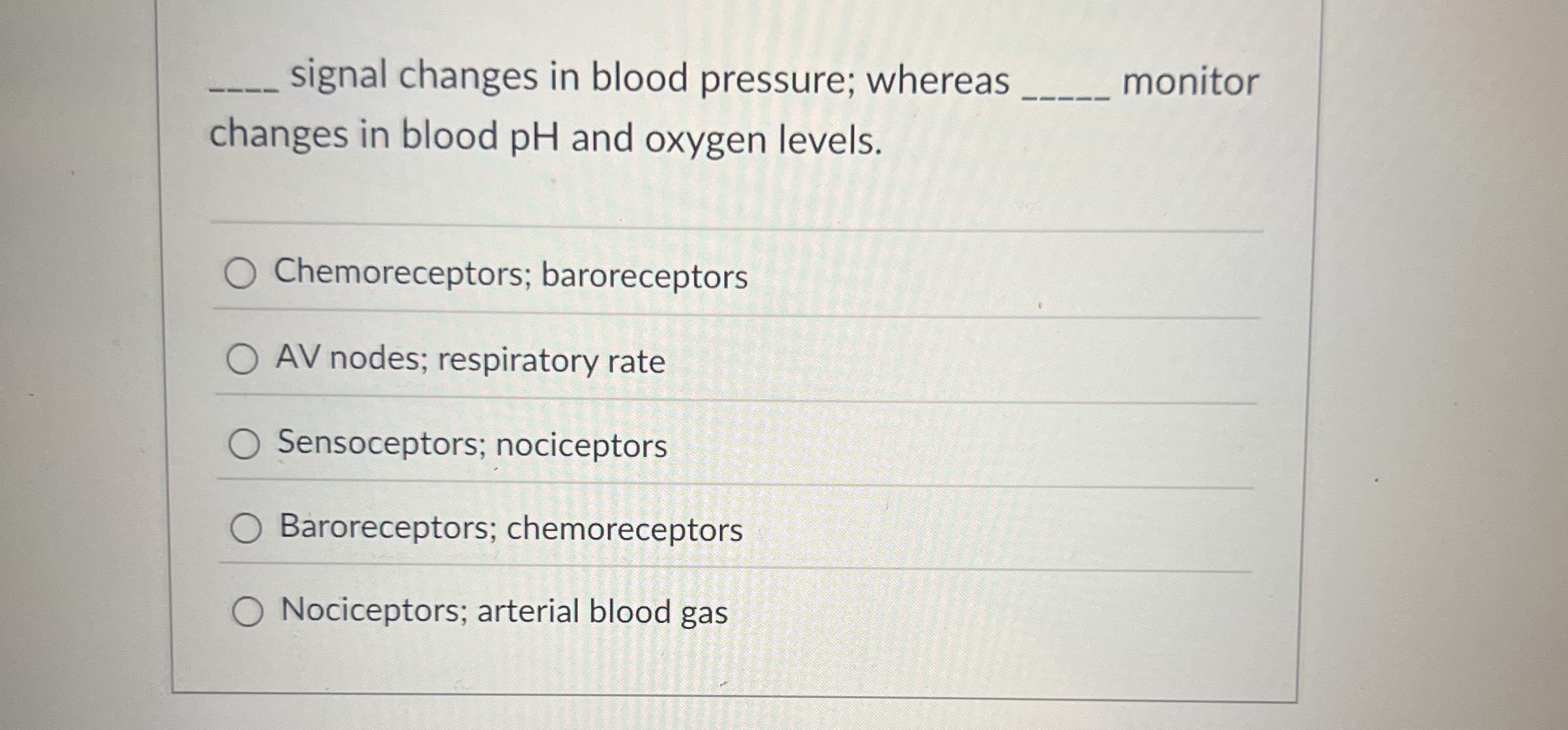 Solved q, ﻿signal changes in blood pressure; whereas q, | Chegg.com
