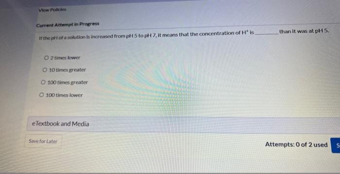 if the ph of a solution is increased from 3 to 6