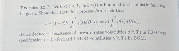 Solved Exercise 12.7: Let 0 | Chegg.com