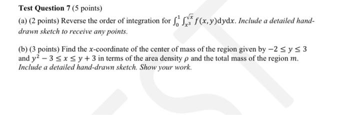 Solved Test Question 7 ( 5 points) (a) (2 points) Reverse | Chegg.com