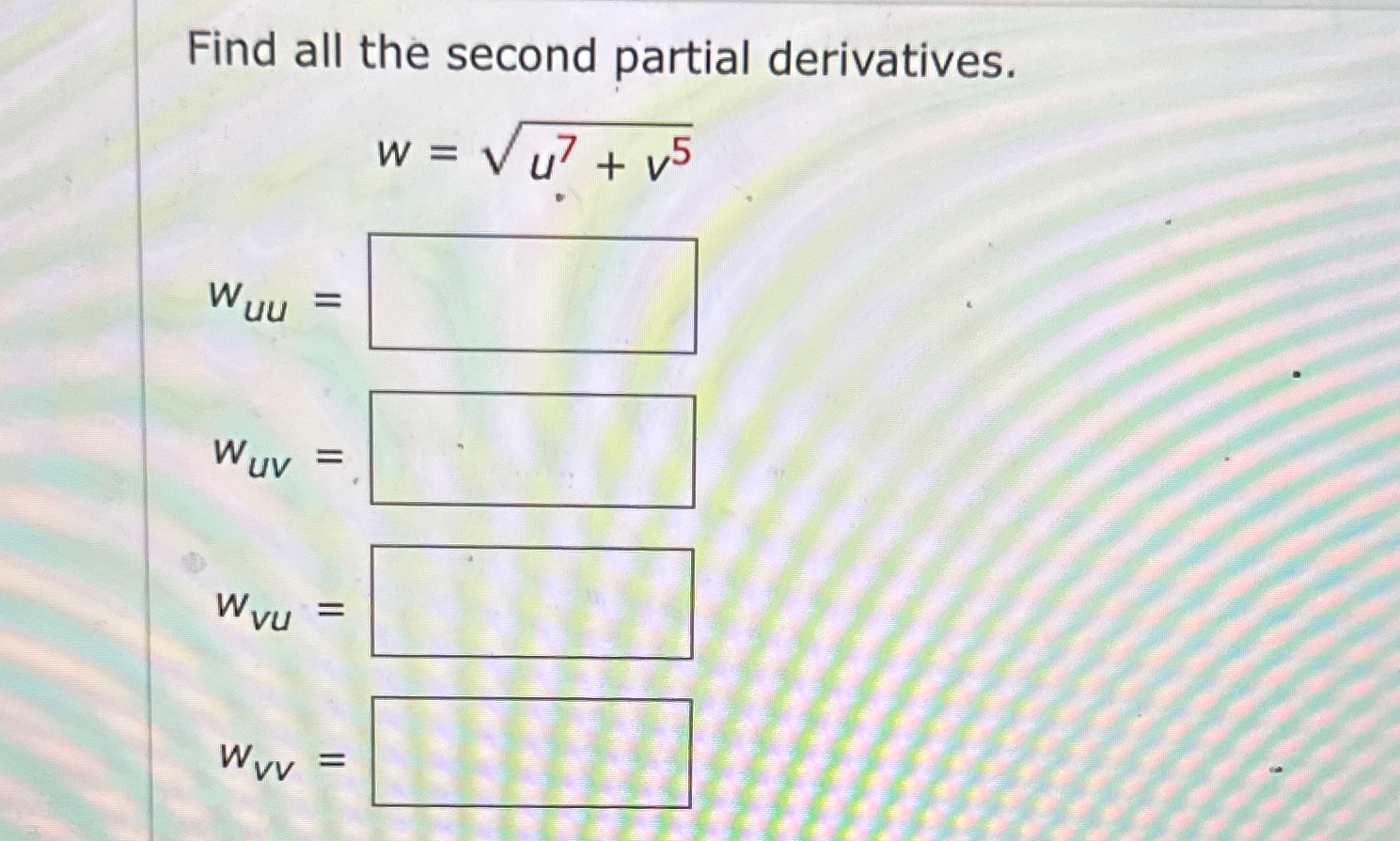 Solved Find All The Second Partial | Chegg.com