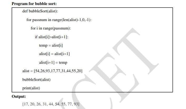 Solved İmplement The Bubble, Selection, Merge, Insertion | Chegg.com