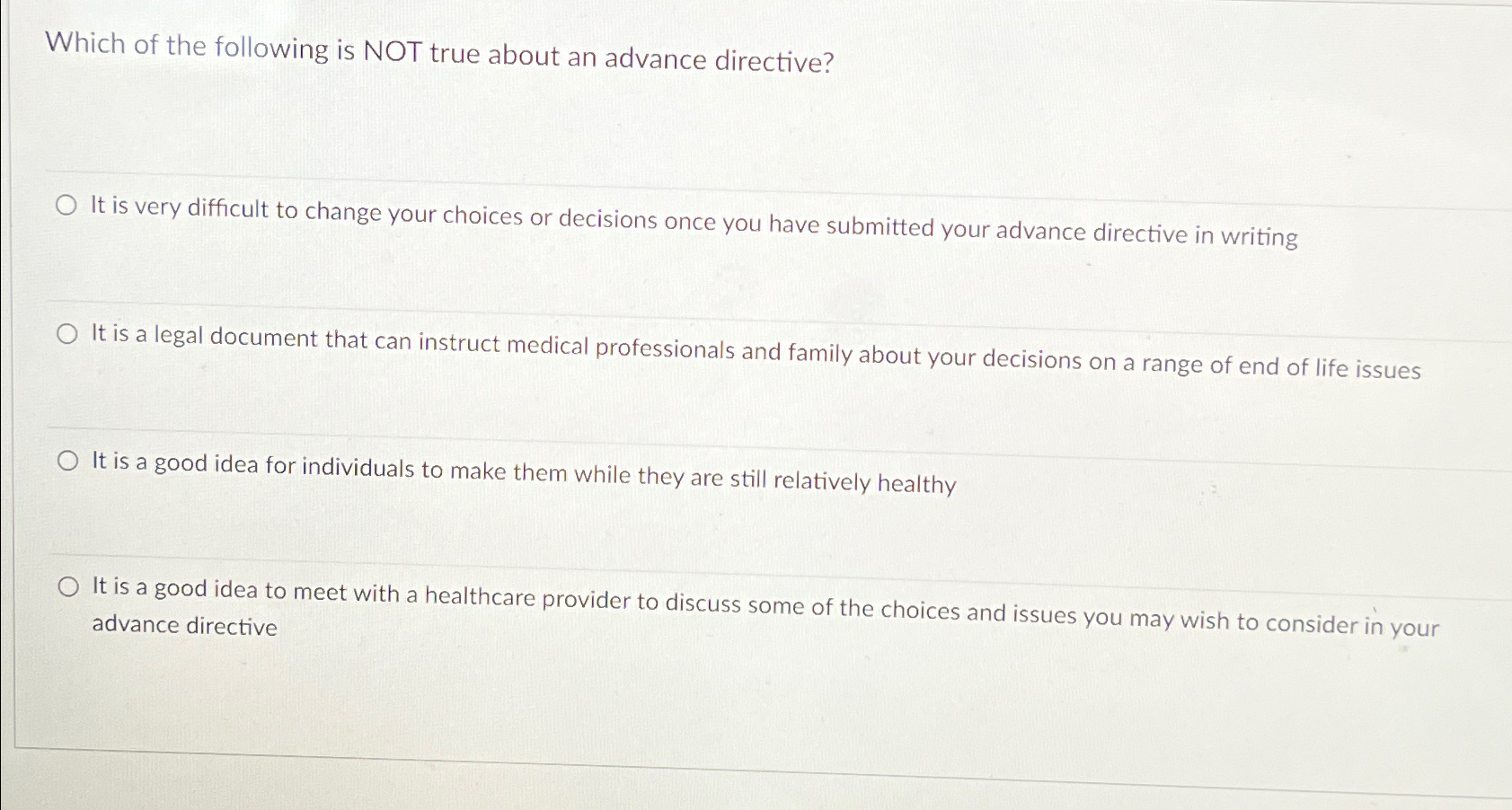 Solved Which of the following is NOT true about an advance | Chegg.com