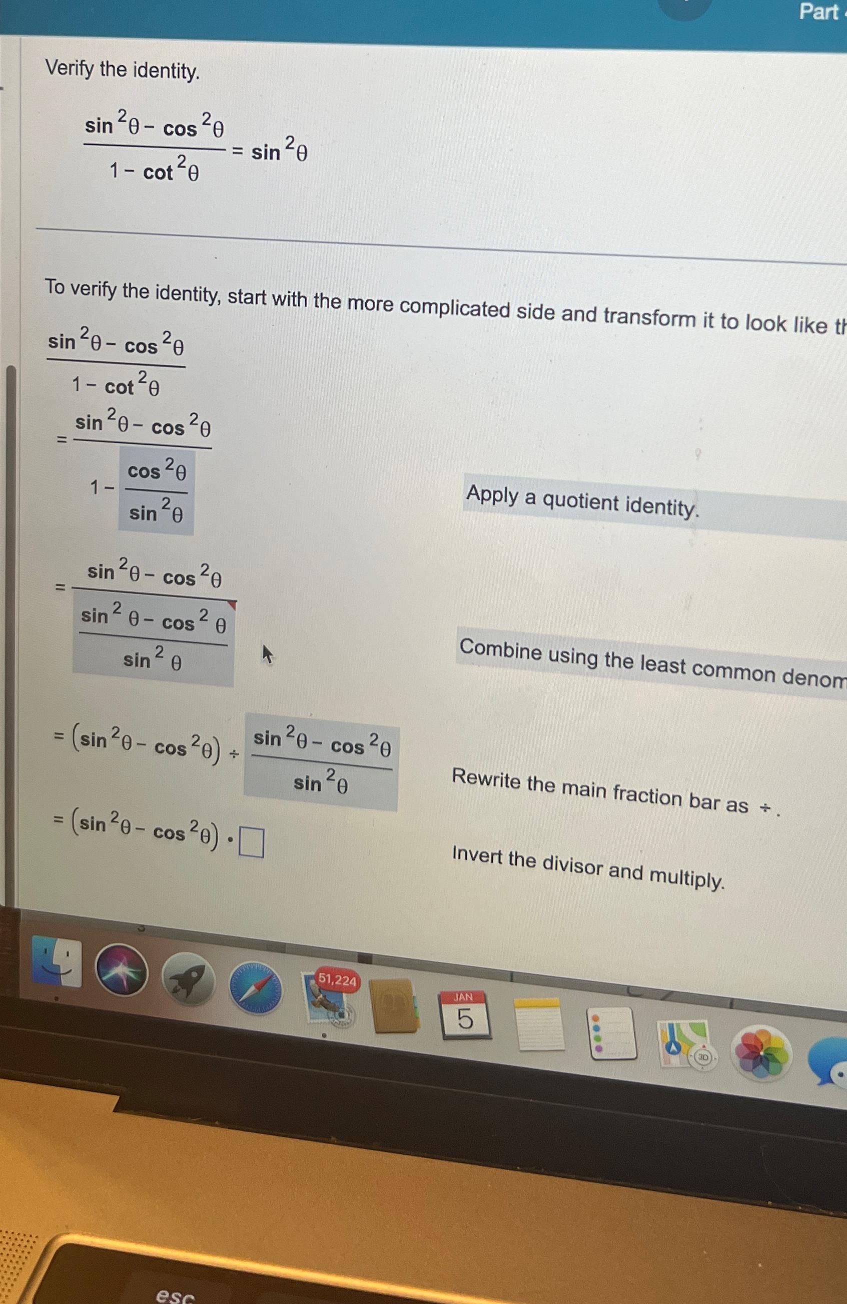 sin 2 theta cos 2 theta 1 identity