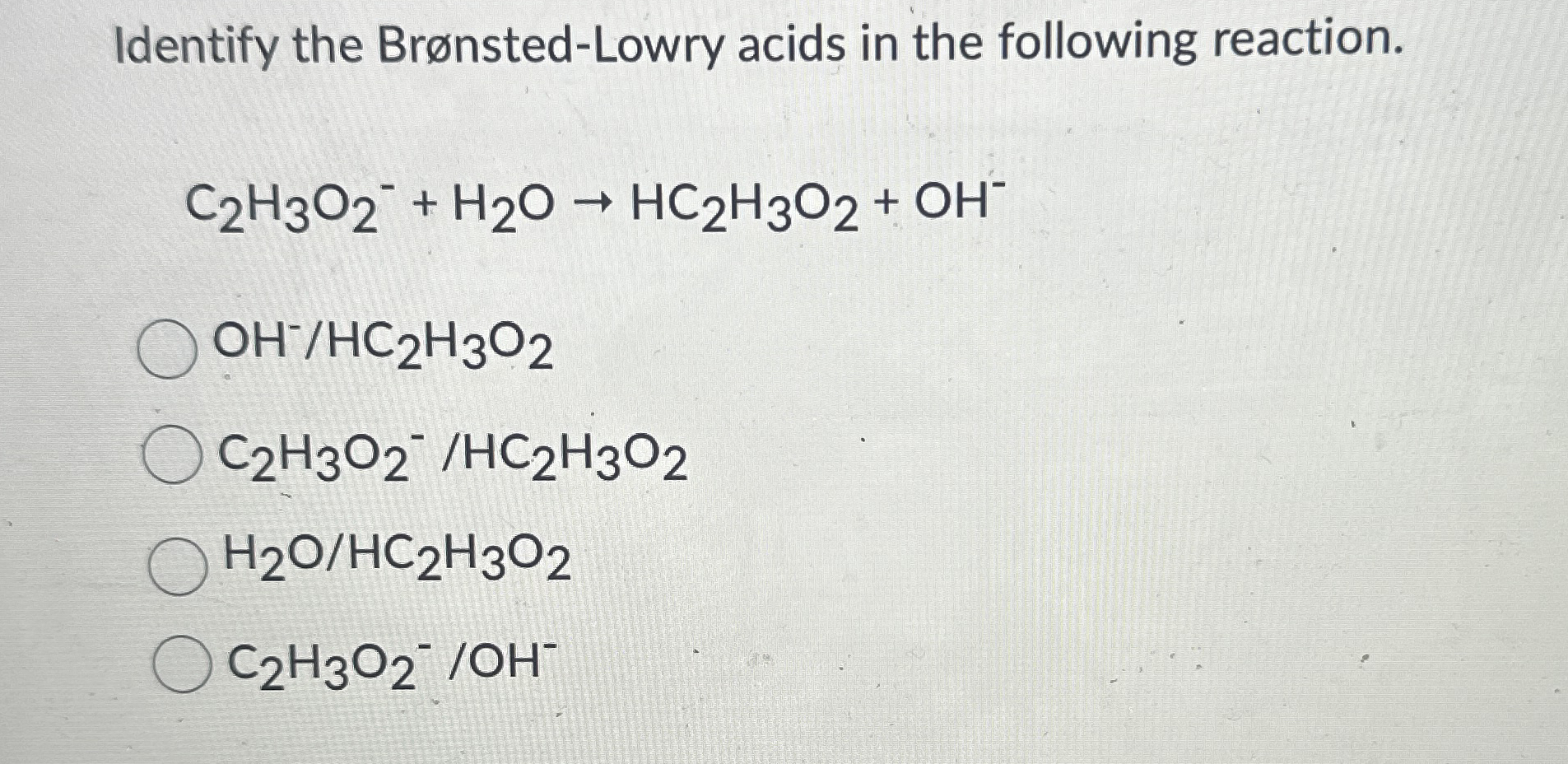 Solved Identify the Brønsted-Lowry acids in the following | Chegg.com
