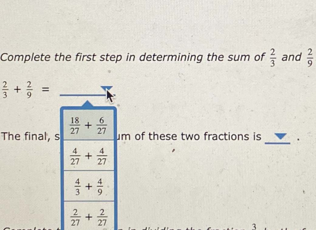 Solved Complete the first step in determining the sum of 23 | Chegg.com