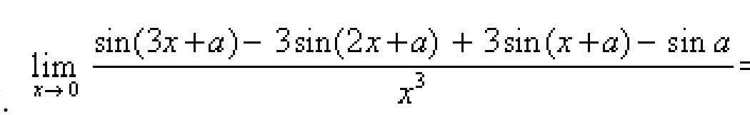 \( \lim _{x \rightarrow 0} \frac{\sin (3 x+a)-3 \sin (2 x+a)+3 \sin (x+a)-\sin a}{x^{3}}= \)