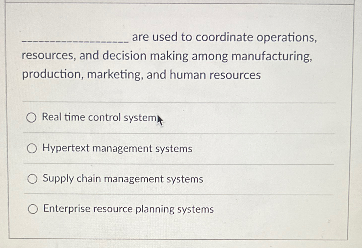 Solved are used to coordinate operations, resources, and | Chegg.com