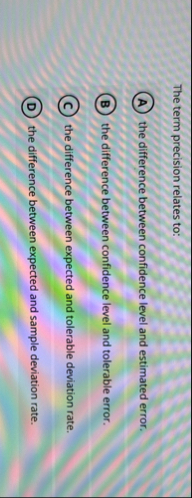 Solved The term precision relates to:the difference between | Chegg.com